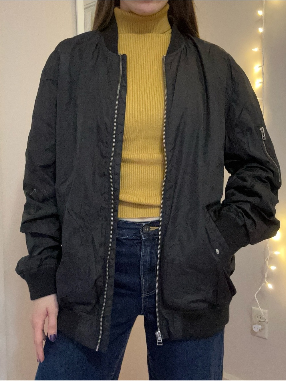 Black Bomber Jacket